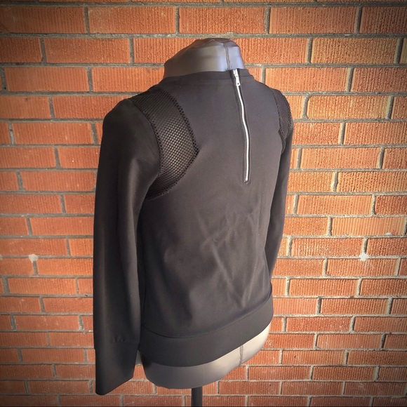 Banana Republic black top with mesh - Picture 7 of 13